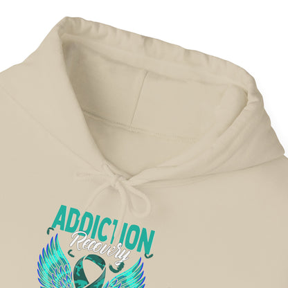 Addiction Warrior Hoodie — Recovery Support Ribbon Sweatshirt