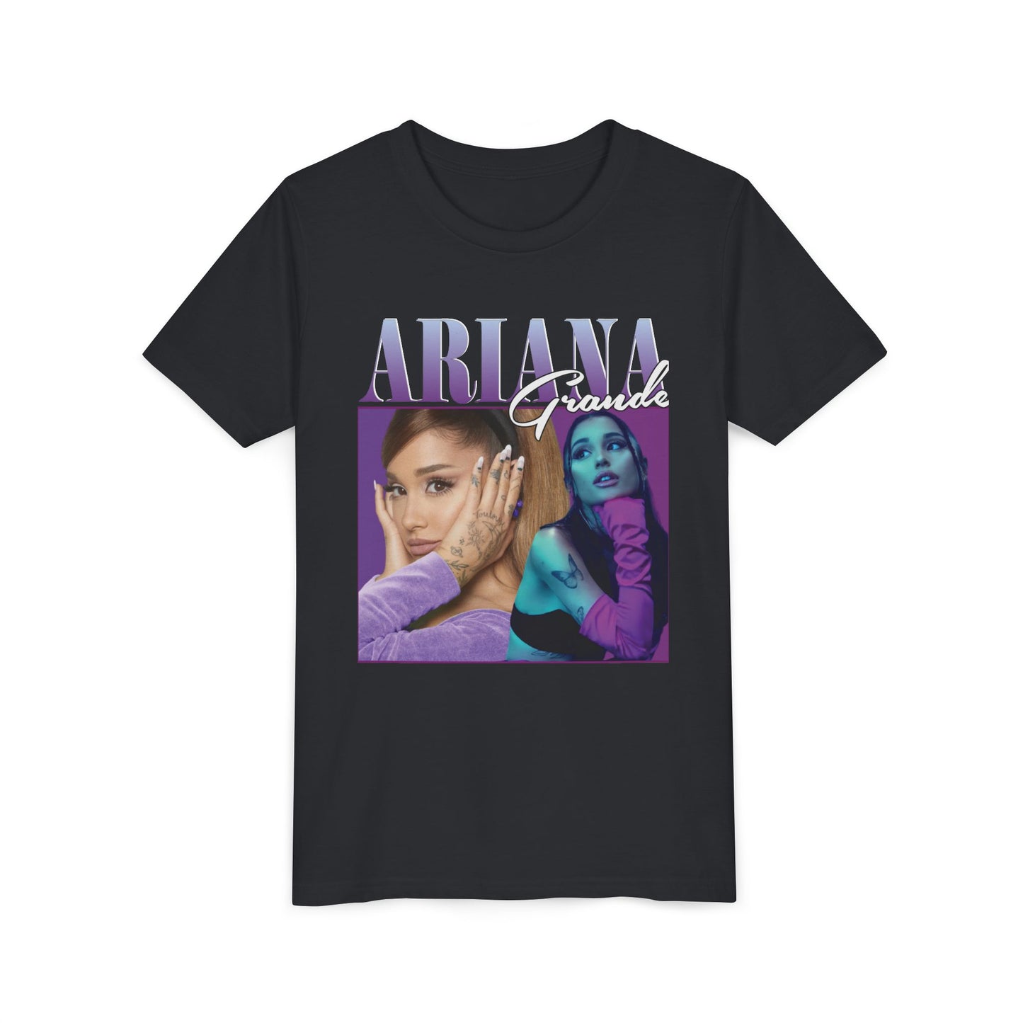 Youth Music Graphic Tee - Purple Photo Collage Design
