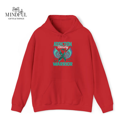 Addiction Warrior Hoodie — Recovery Support Ribbon Sweatshirt
