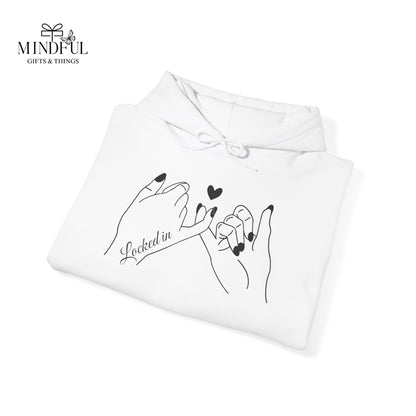 Hoodie — Minimal 'Promise' Pinky Swear Line Art Pullover