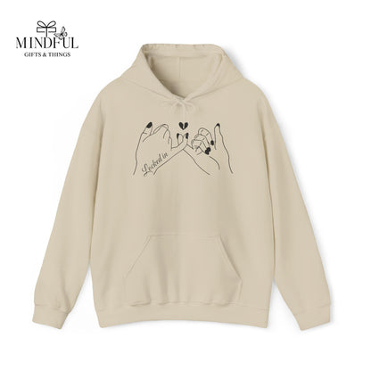 Hoodie — Minimal 'Promise' Pinky Swear Line Art Pullover
