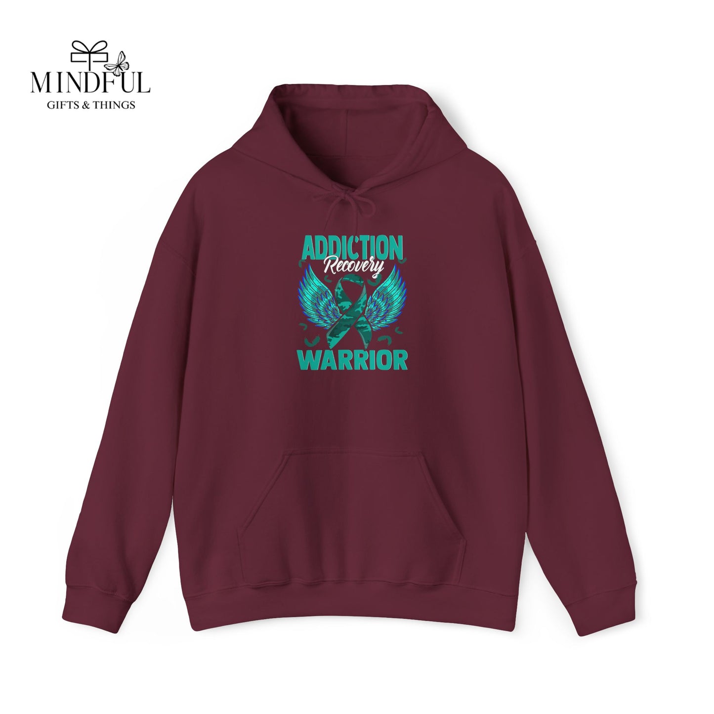 Addiction Warrior Hoodie — Recovery Support Ribbon Sweatshirt