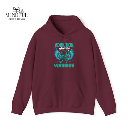 Addiction Warrior Hoodie — Recovery Support Ribbon Sweatshirt