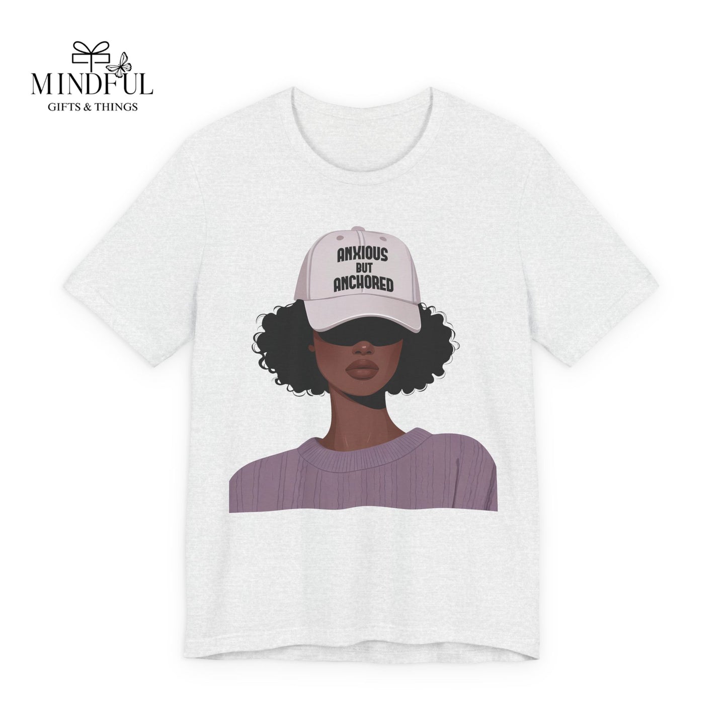 Ambitious But Anchored Graphic Tee — Empowered Black Woman Design
