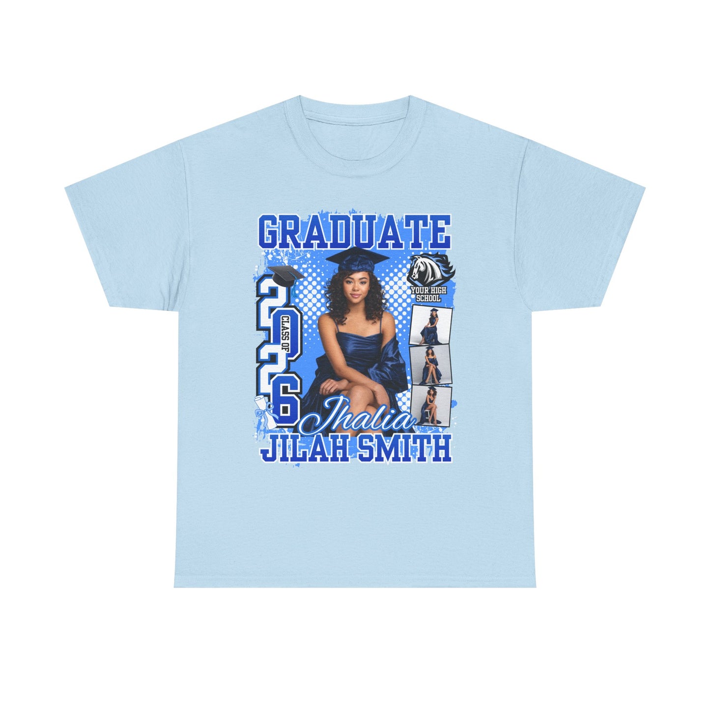 Graduate 2026 Custom Photo T-Shirt — Personalized Name & Picture Keepsake