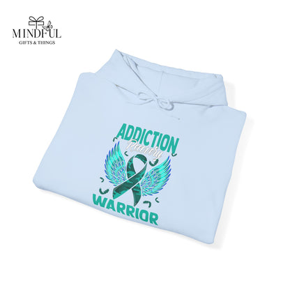 Addiction Warrior Hoodie — Recovery Support Ribbon Sweatshirt