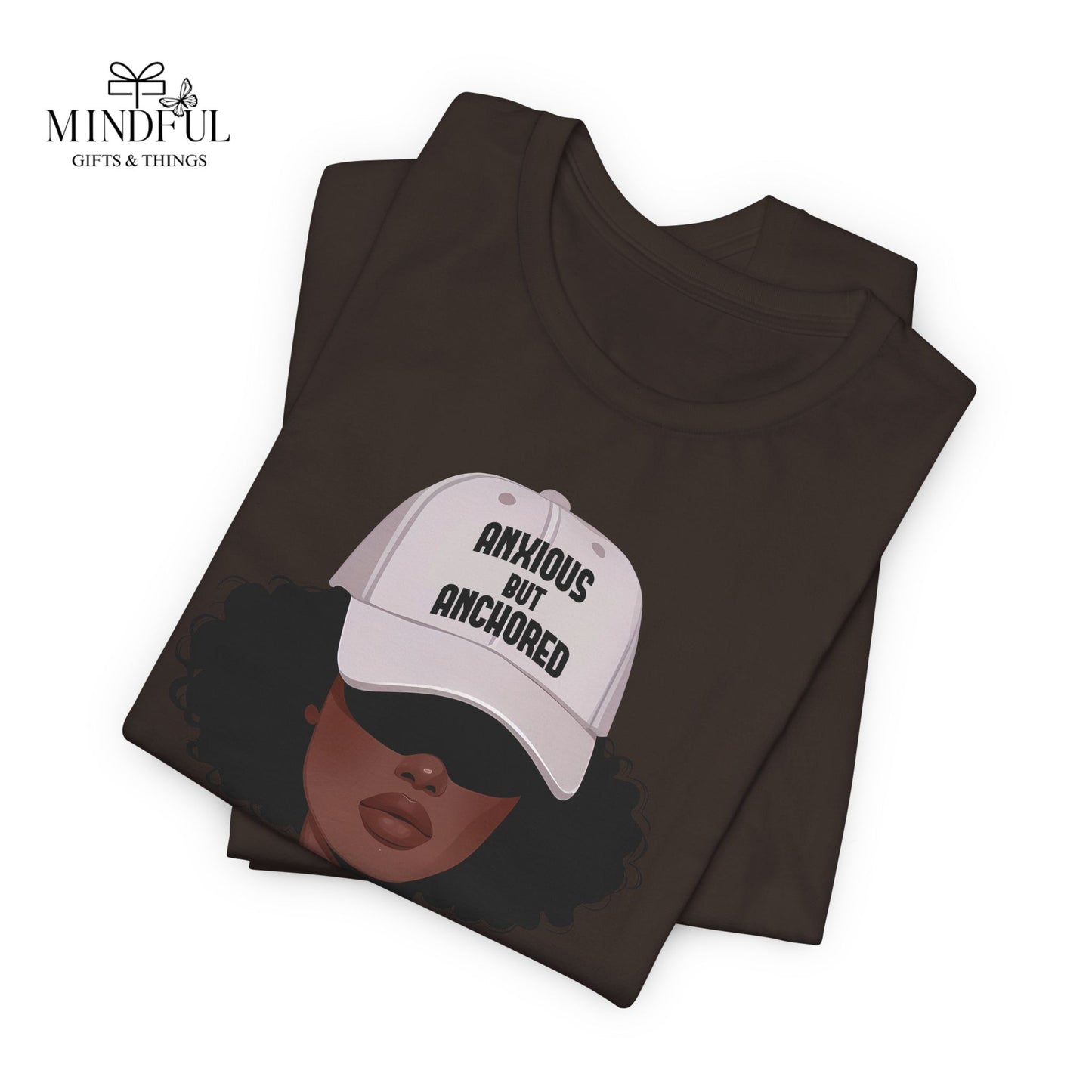 Ambitious But Anchored Graphic Tee — Empowered Black Woman Design