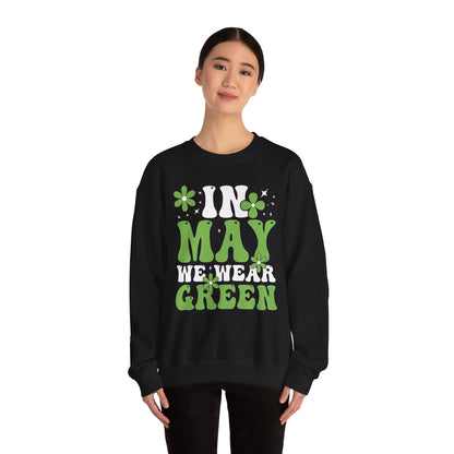 May the Green Crewneck Sweatshirt — St. Patrick’s Day Retro Floral Tee