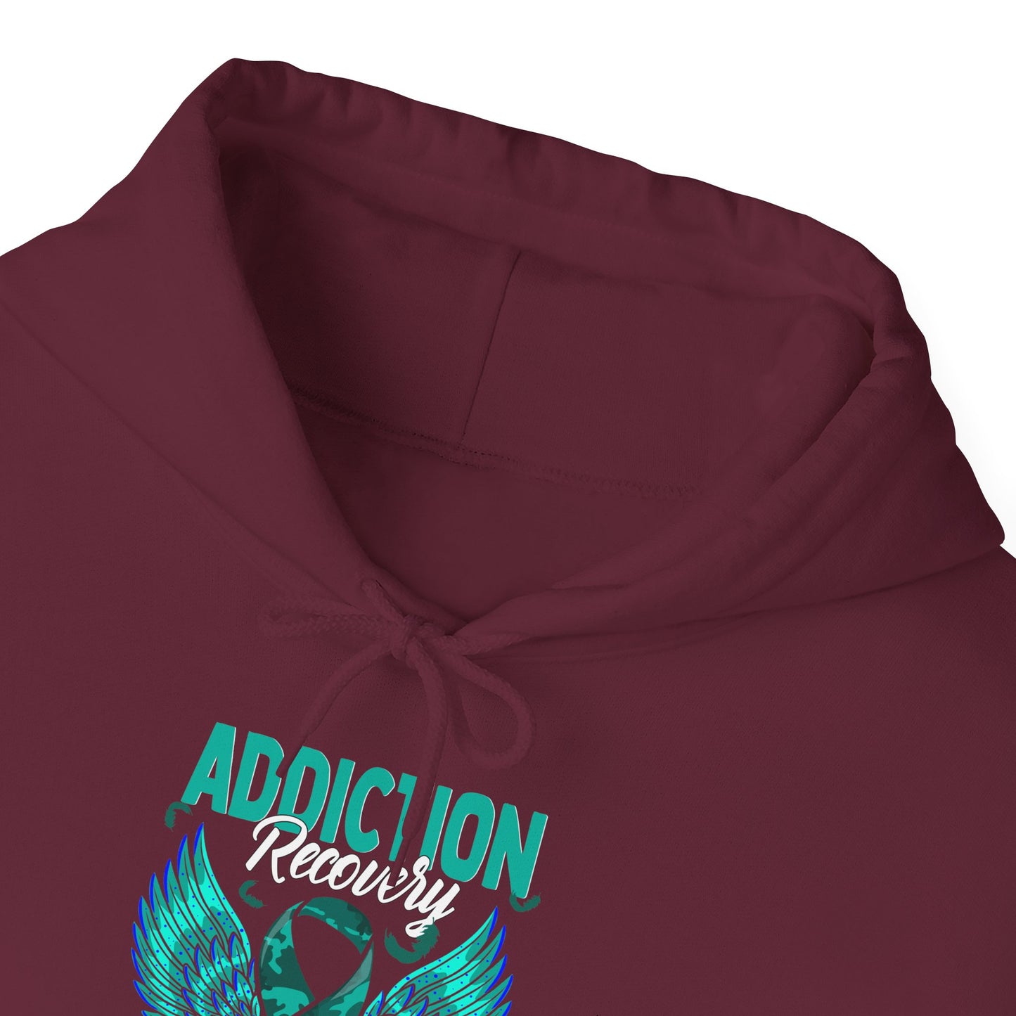 Addiction Warrior Hoodie — Recovery Support Ribbon Sweatshirt