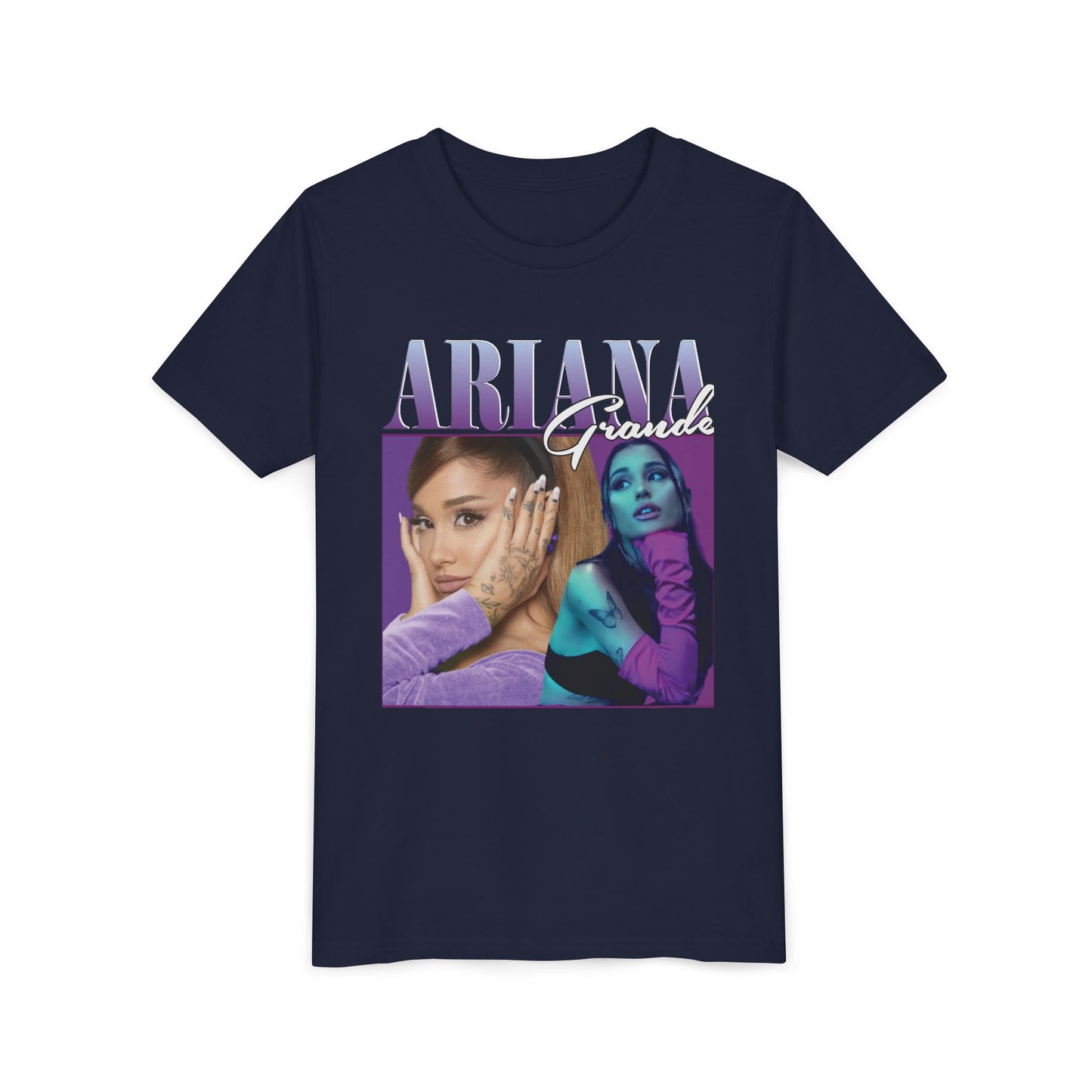 Youth Music Graphic Tee - Purple Photo Collage Design