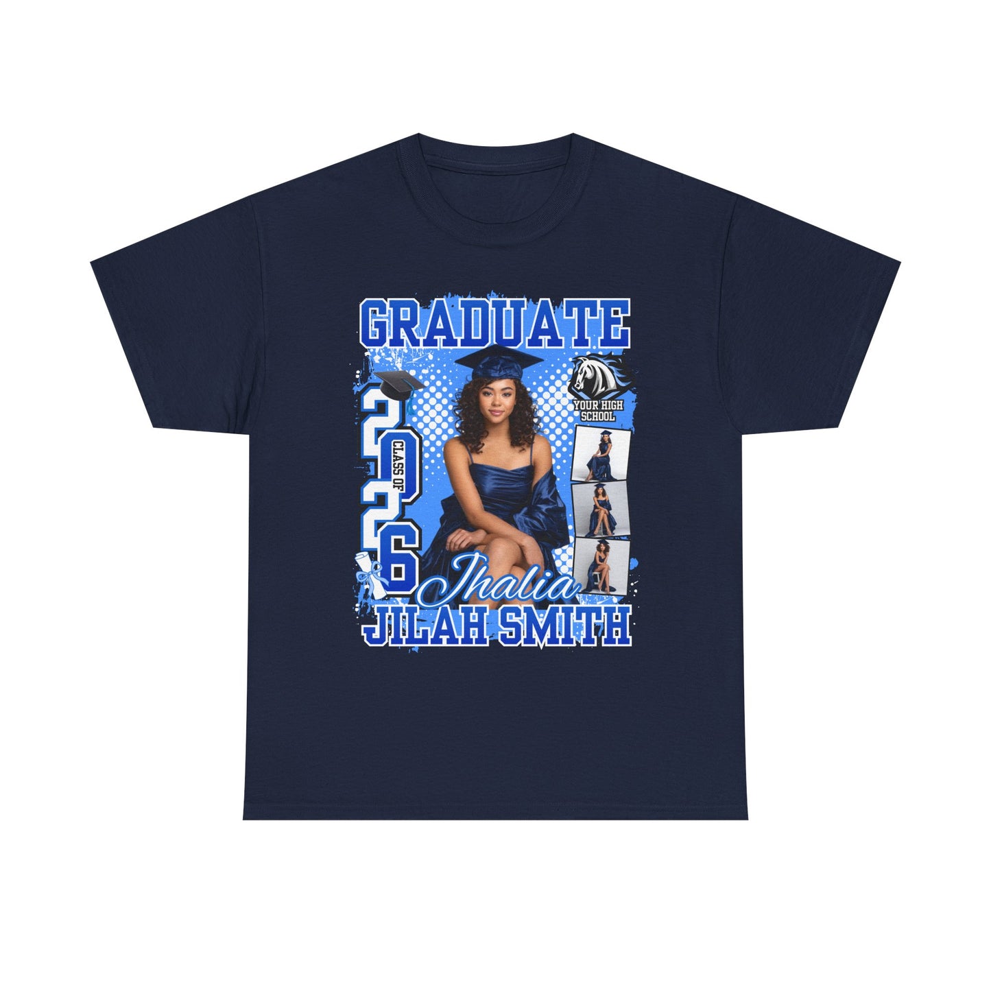 Graduate 2026 Custom Photo T-Shirt — Personalized Name & Picture Keepsake