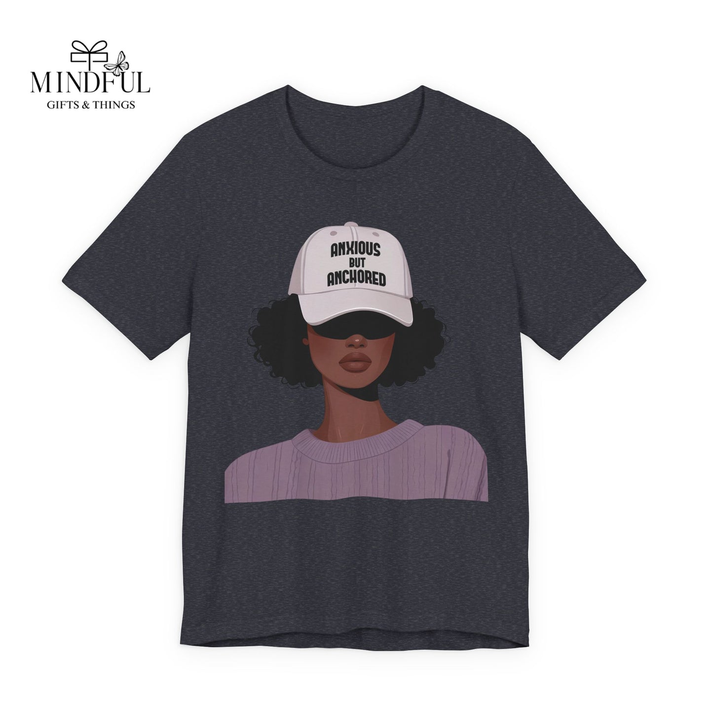 Ambitious But Anchored Graphic Tee — Empowered Black Woman Design