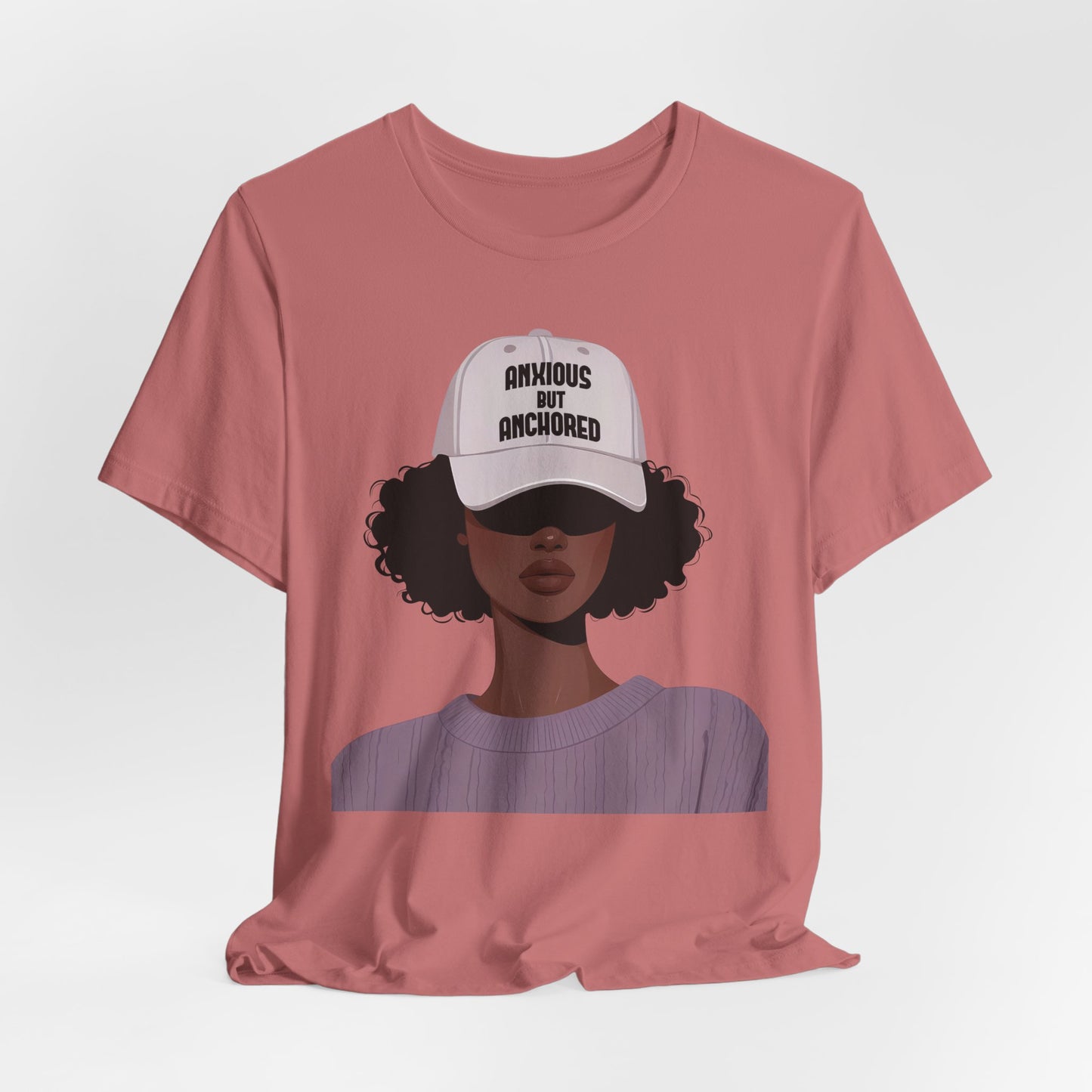 Ambitious But Anchored Graphic Tee — Empowered Black Woman Design