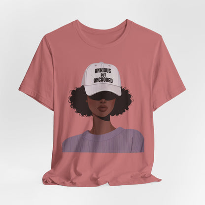 Ambitious But Anchored Graphic Tee — Empowered Black Woman Design