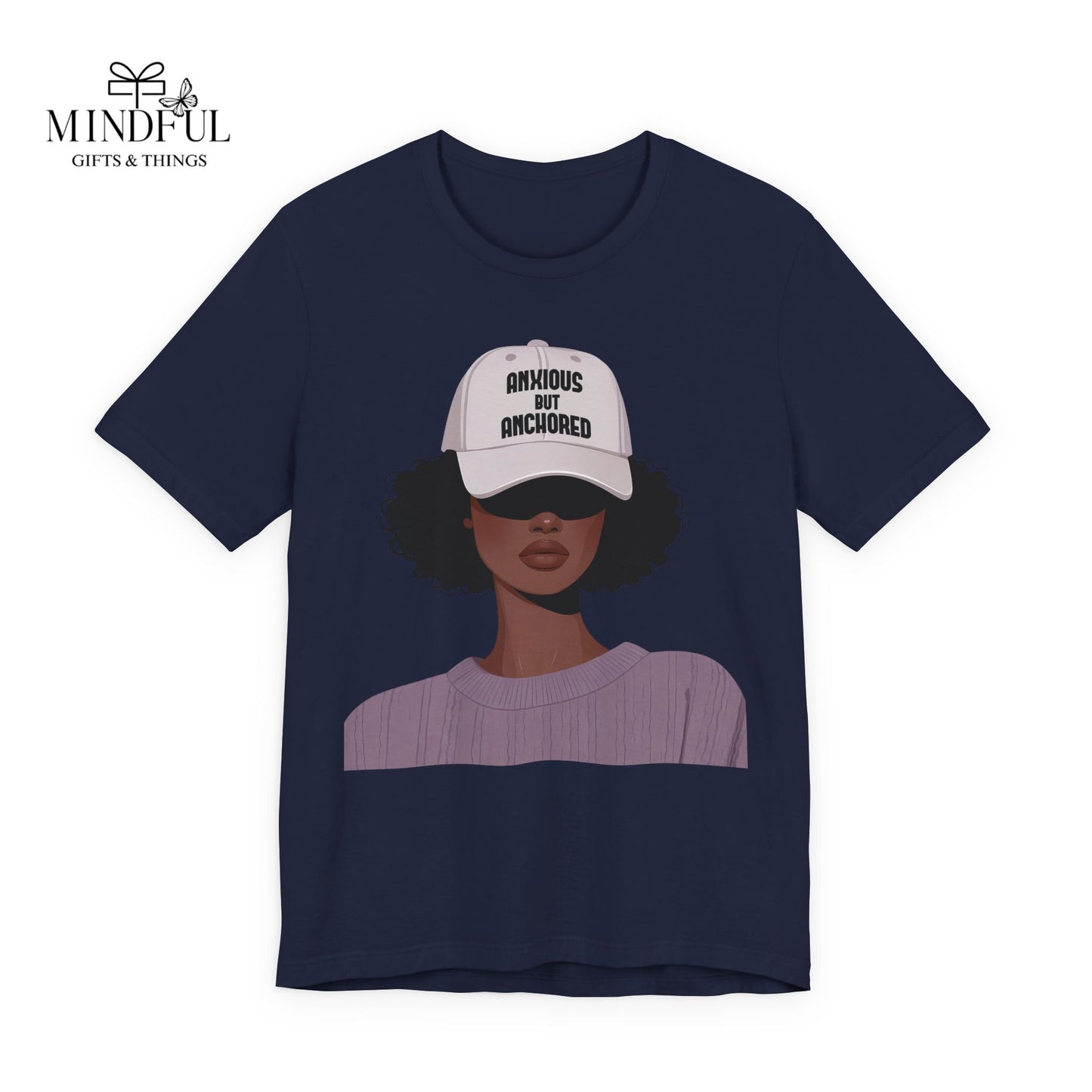 Ambitious But Anchored Graphic Tee — Empowered Black Woman Design