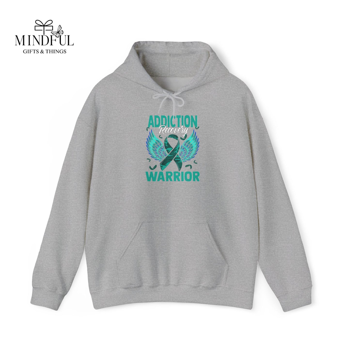 Addiction Warrior Hoodie — Recovery Support Ribbon Sweatshirt