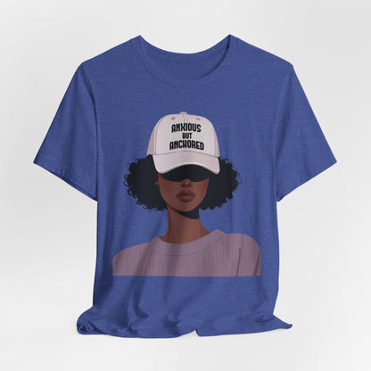 Ambitious But Anchored Graphic Tee — Empowered Black Woman Design
