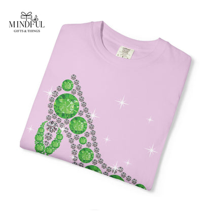 Mental Health Awareness T-Shirt — "Fight Like a Boss" Green Ribbon Heels
