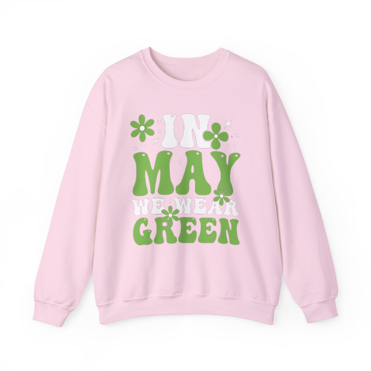 May the Green Crewneck Sweatshirt — St. Patrick’s Day Retro Floral Tee