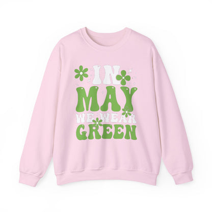 May the Green Crewneck Sweatshirt — St. Patrick’s Day Retro Floral Tee