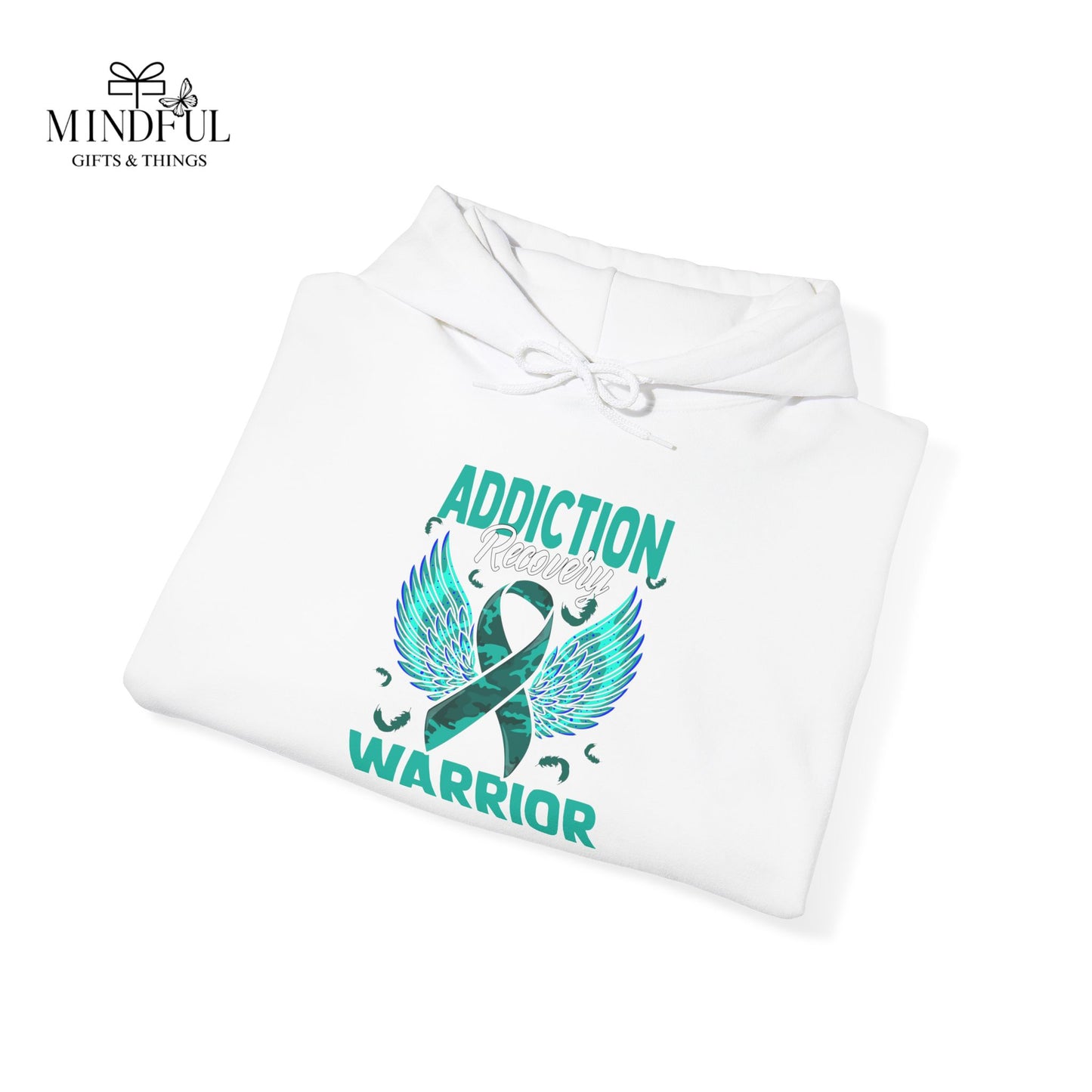 Addiction Warrior Hoodie — Recovery Support Ribbon Sweatshirt