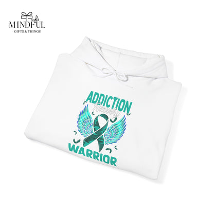 Addiction Warrior Hoodie — Recovery Support Ribbon Sweatshirt