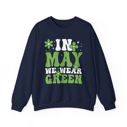 May the Green Crewneck Sweatshirt — St. Patrick’s Day Retro Floral Tee