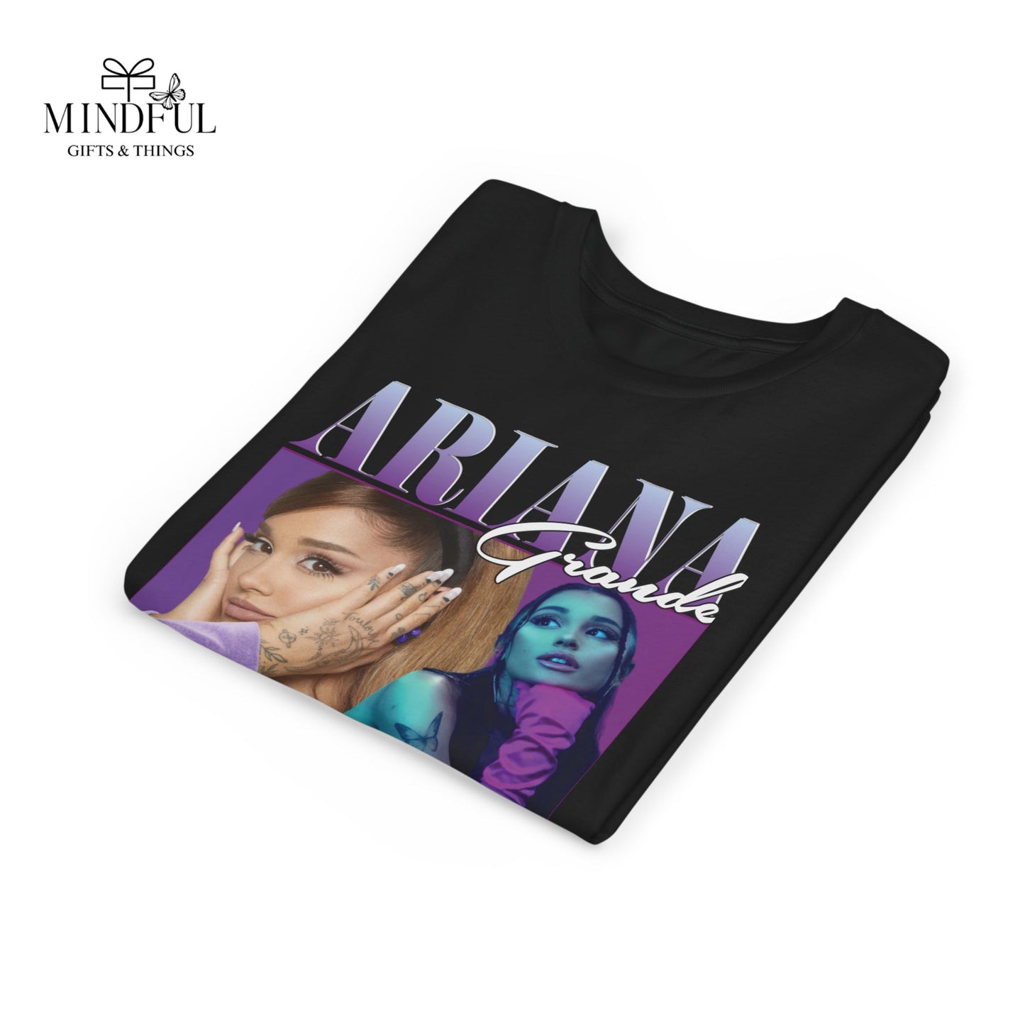 Youth Music Graphic Tee - Purple Photo Collage Design