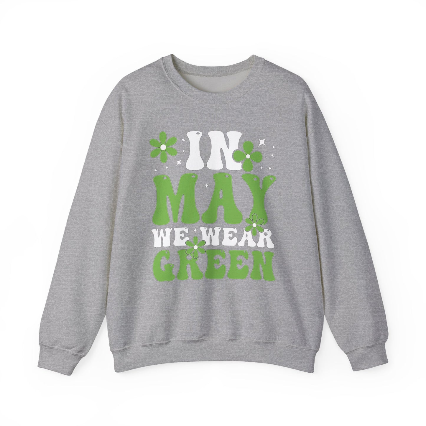 May the Green Crewneck Sweatshirt — St. Patrick’s Day Retro Floral Tee