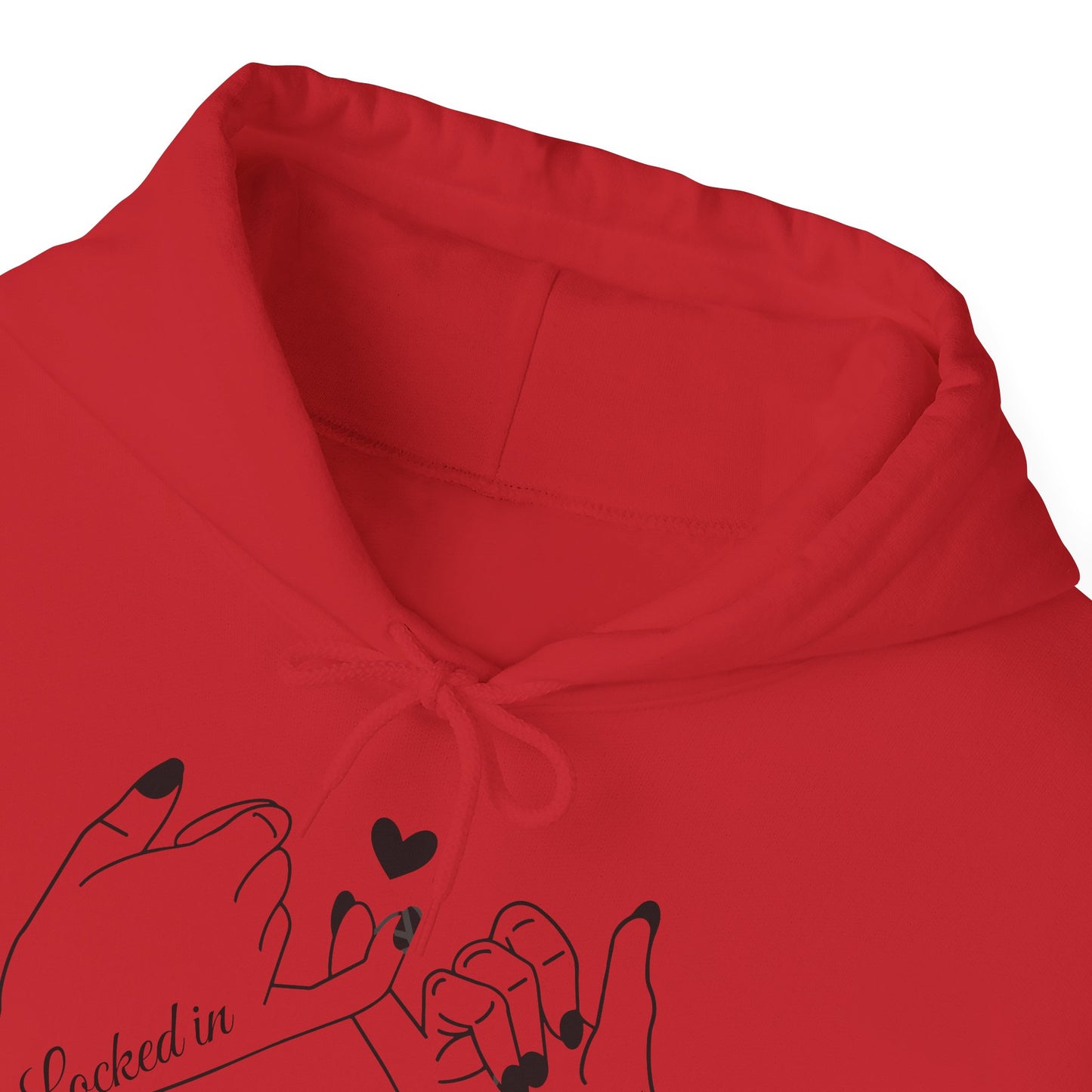 Hoodie — Minimal 'Promise' Pinky Swear Line Art Pullover