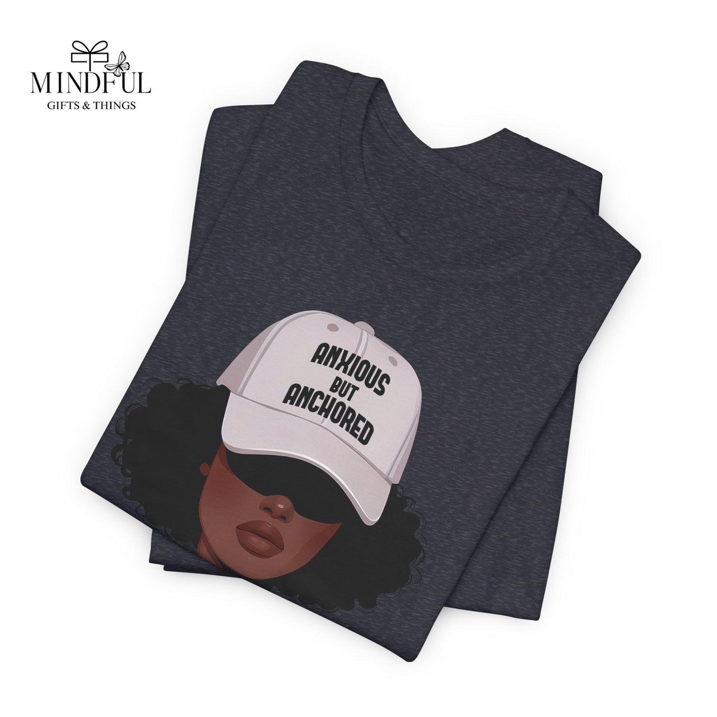 Ambitious But Anchored Graphic Tee — Empowered Black Woman Design