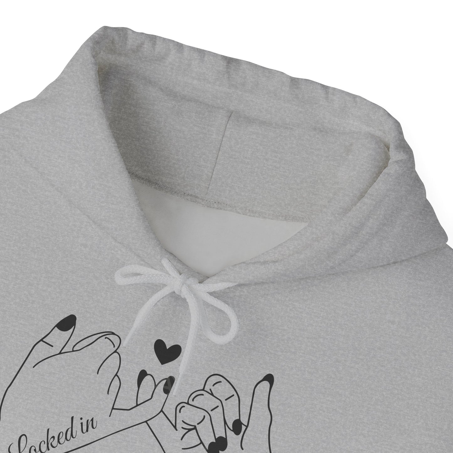 Hoodie — Minimal 'Promise' Pinky Swear Line Art Pullover
