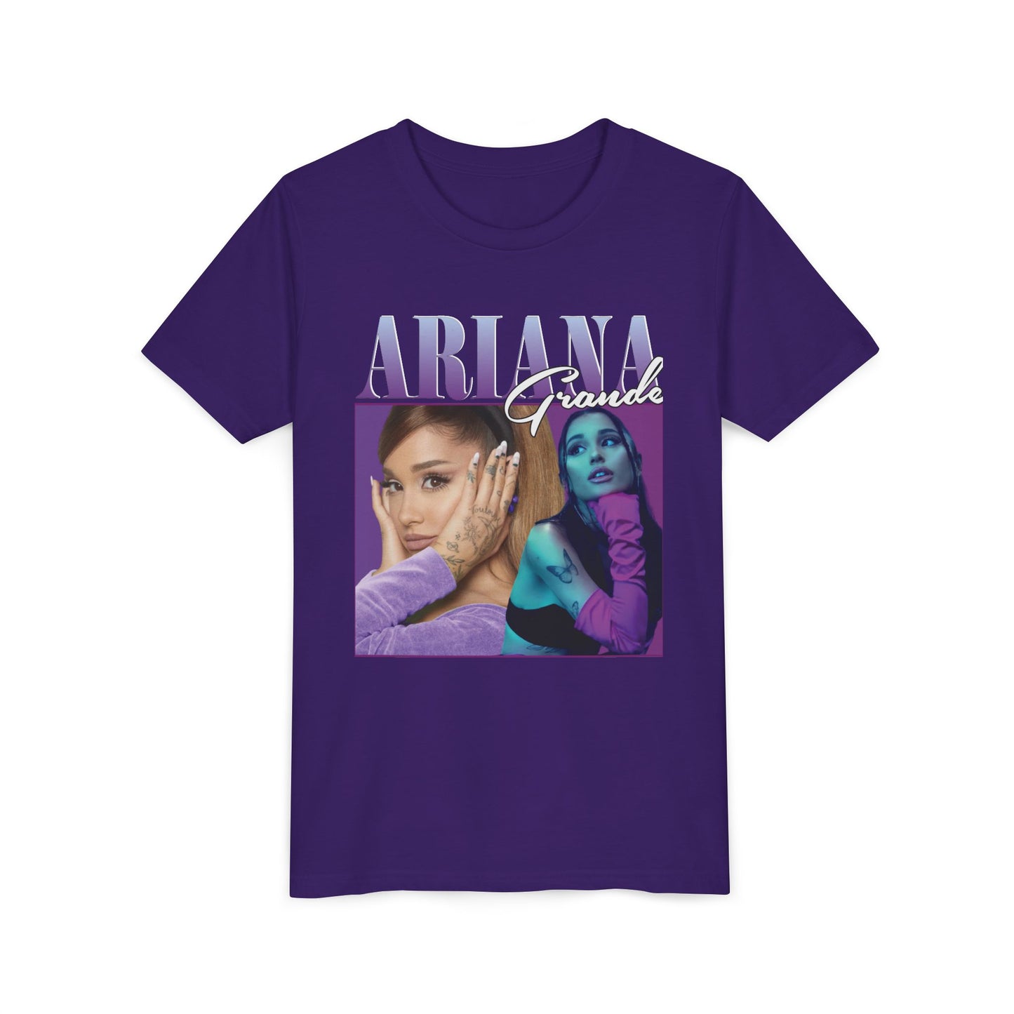 Youth Music Graphic Tee - Purple Photo Collage Design