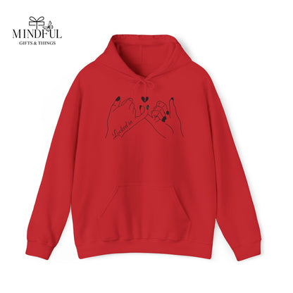 Hoodie — Minimal 'Promise' Pinky Swear Line Art Pullover