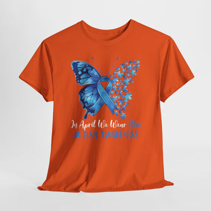 Autism Awareness Butterfly T‑Shirt — Blue Ribbon ‘Autism Awareness’ Tee