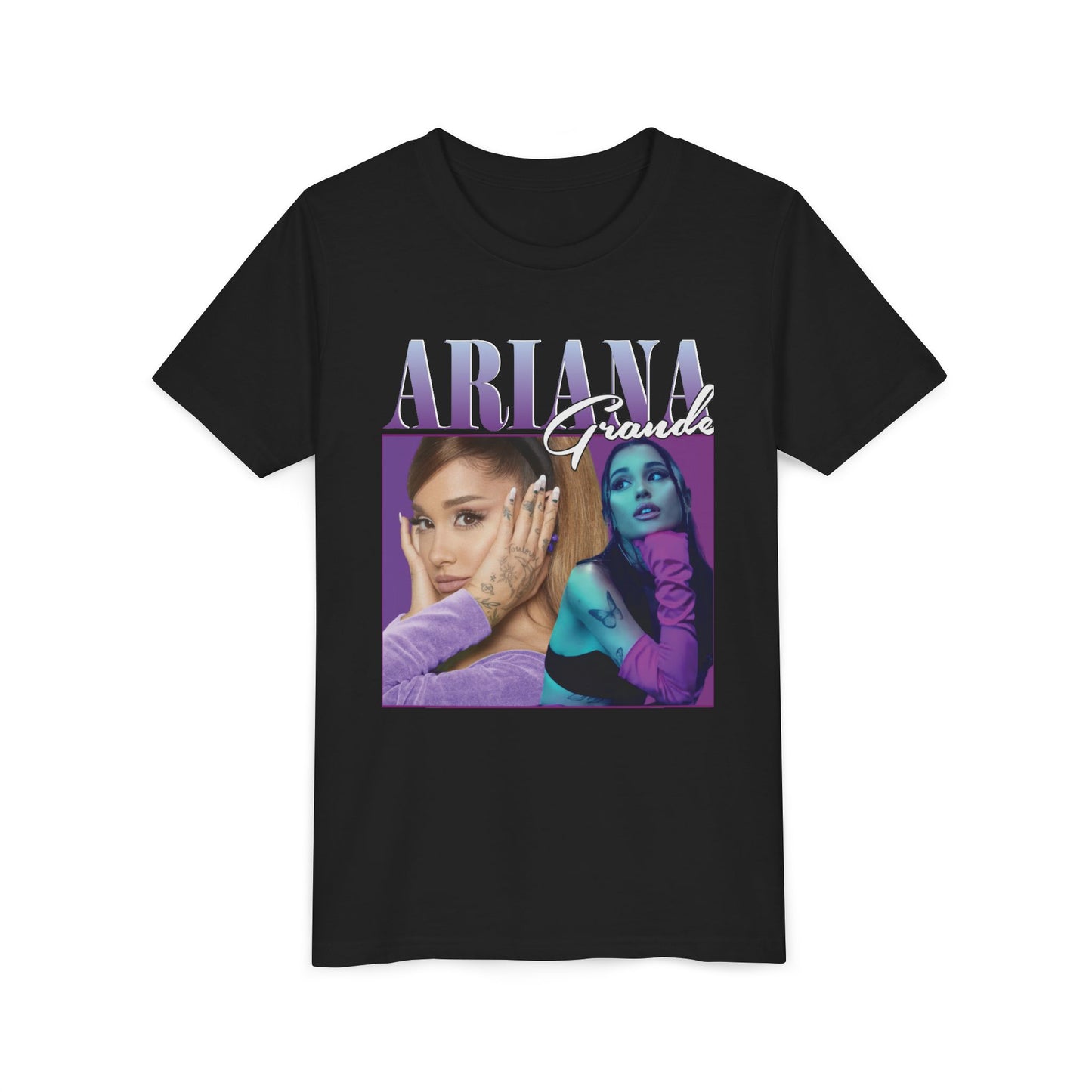 Youth Music Graphic Tee - Purple Photo Collage Design