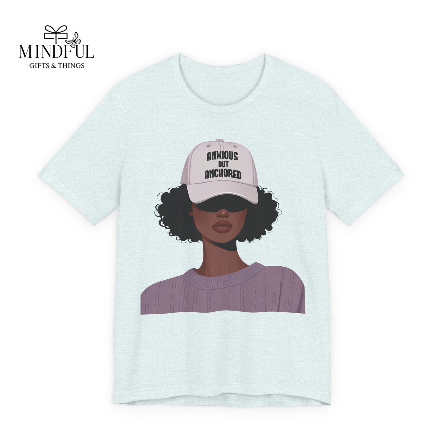 Ambitious But Anchored Graphic Tee — Empowered Black Woman Design