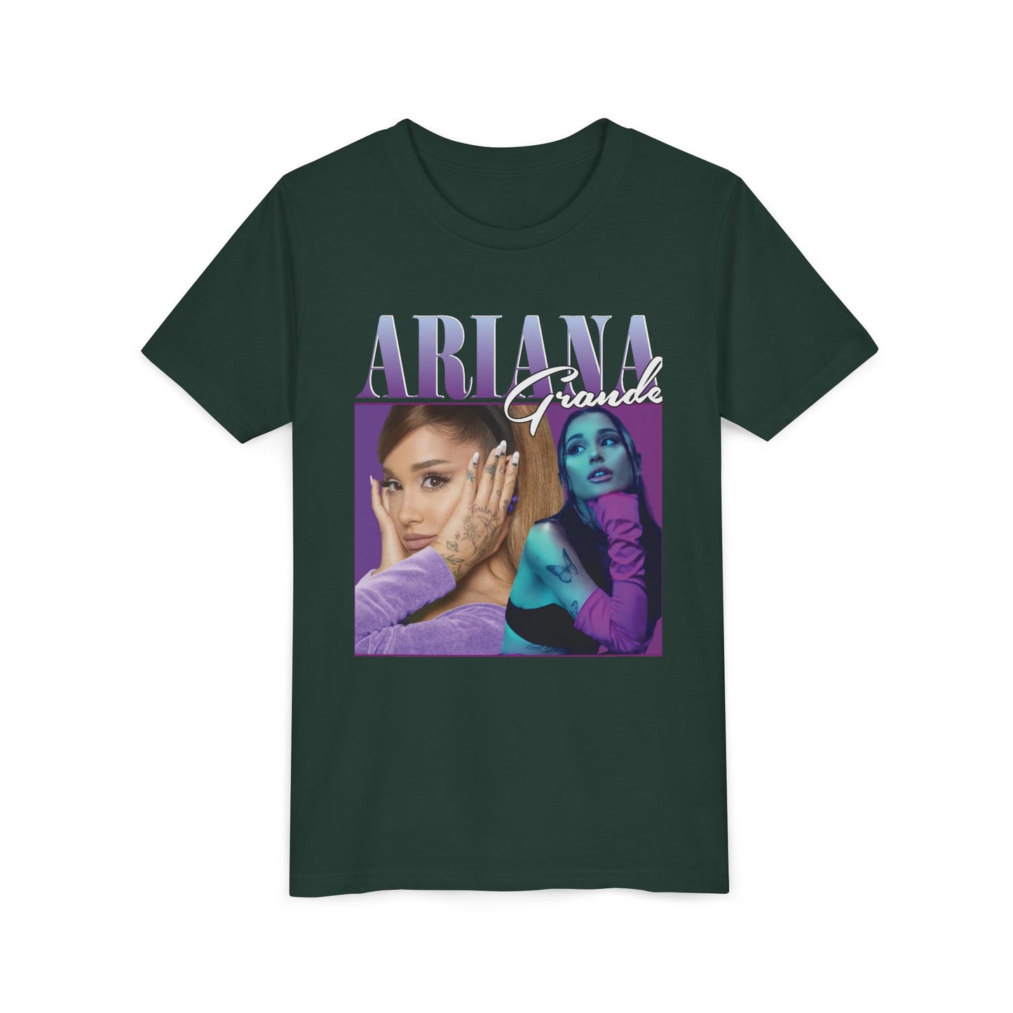 Youth Music Graphic Tee - Purple Photo Collage Design