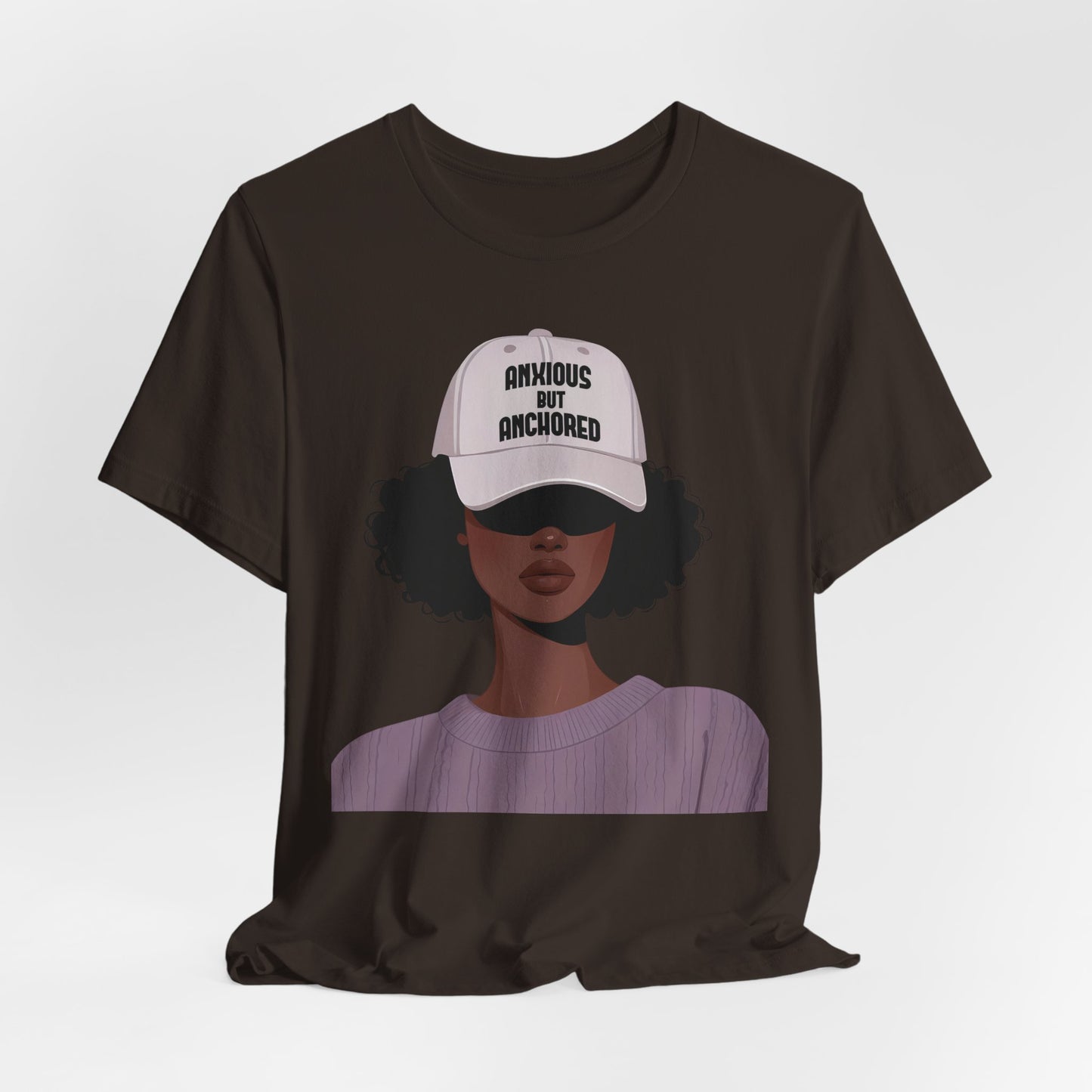 Ambitious But Anchored Graphic Tee — Empowered Black Woman Design