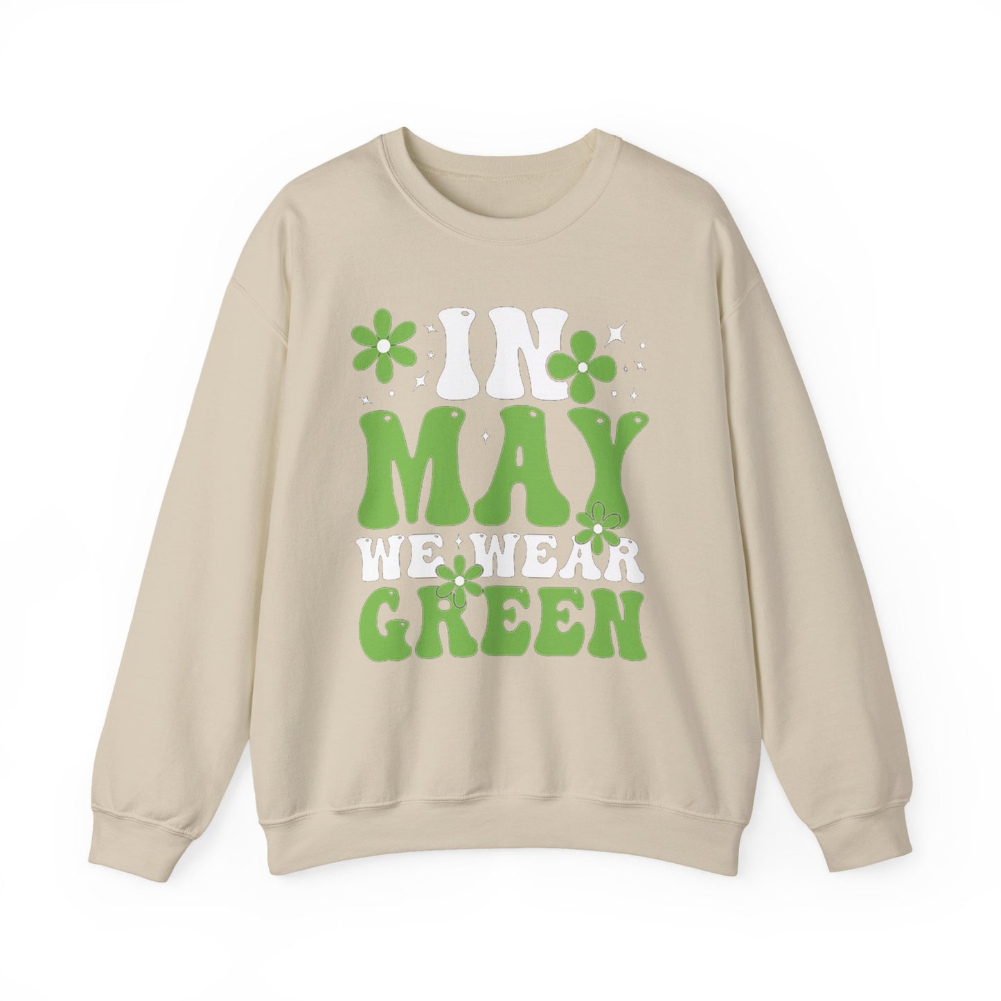 May the Green Crewneck Sweatshirt — St. Patrick’s Day Retro Floral Tee