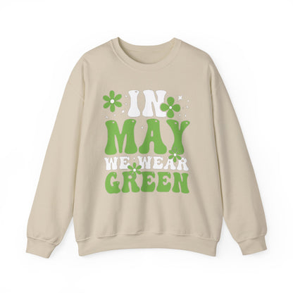 May the Green Crewneck Sweatshirt — St. Patrick’s Day Retro Floral Tee