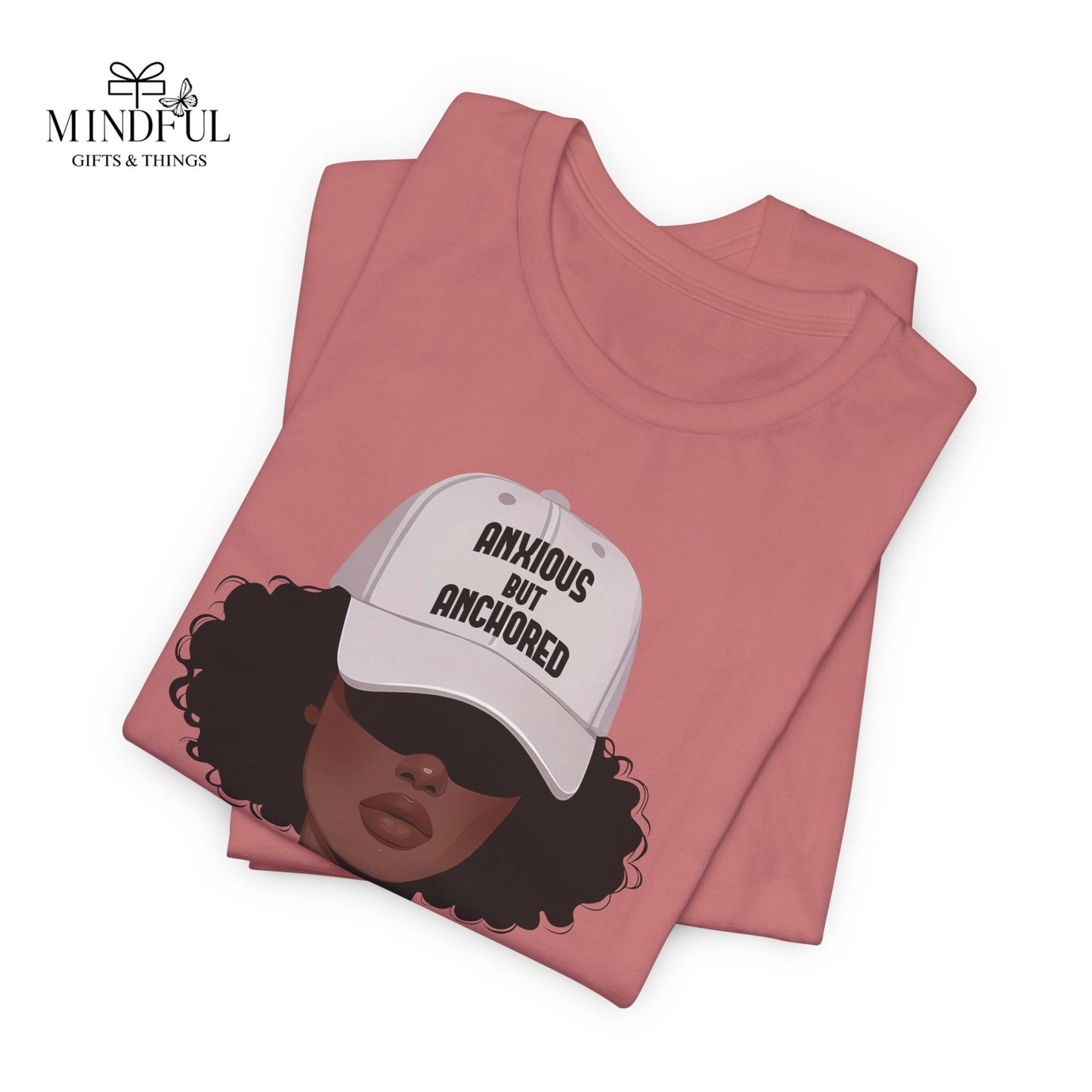 Ambitious But Anchored Graphic Tee — Empowered Black Woman Design