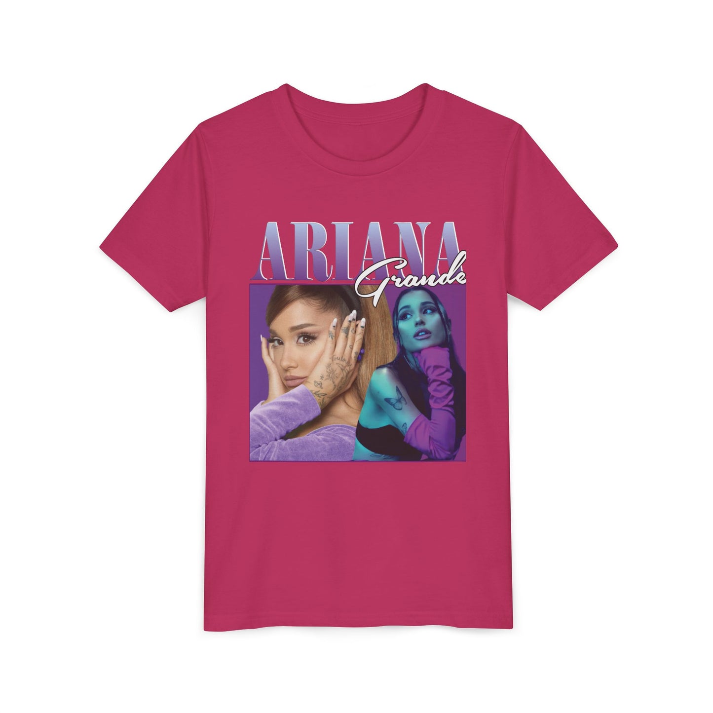 Youth Music Graphic Tee - Purple Photo Collage Design