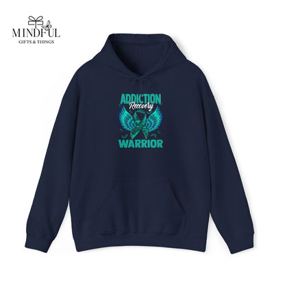Addiction Warrior Hoodie — Recovery Support Ribbon Sweatshirt