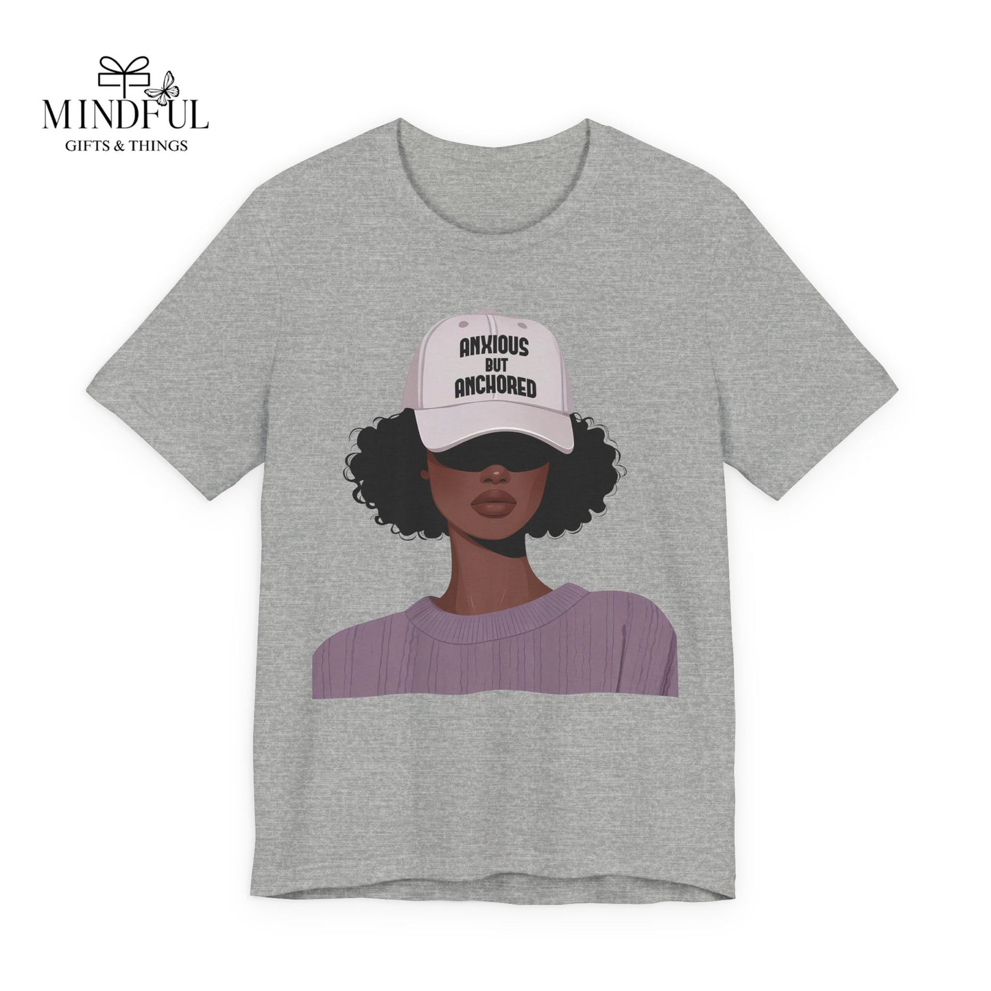 Ambitious But Anchored Graphic Tee — Empowered Black Woman Design