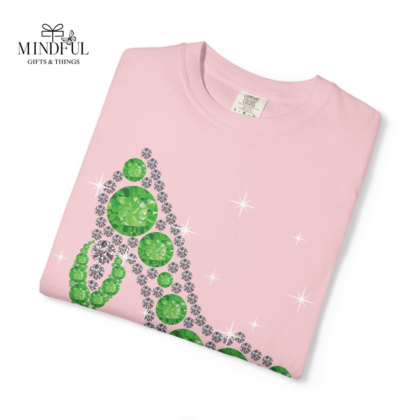 Mental Health Awareness T-Shirt — "Fight Like a Boss" Green Ribbon Heels