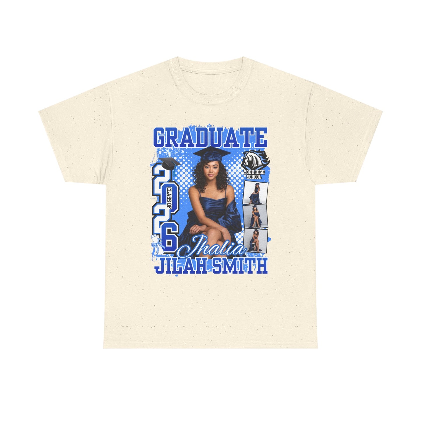 Graduate 2026 Custom Photo T-Shirt — Personalized Name & Picture Keepsake
