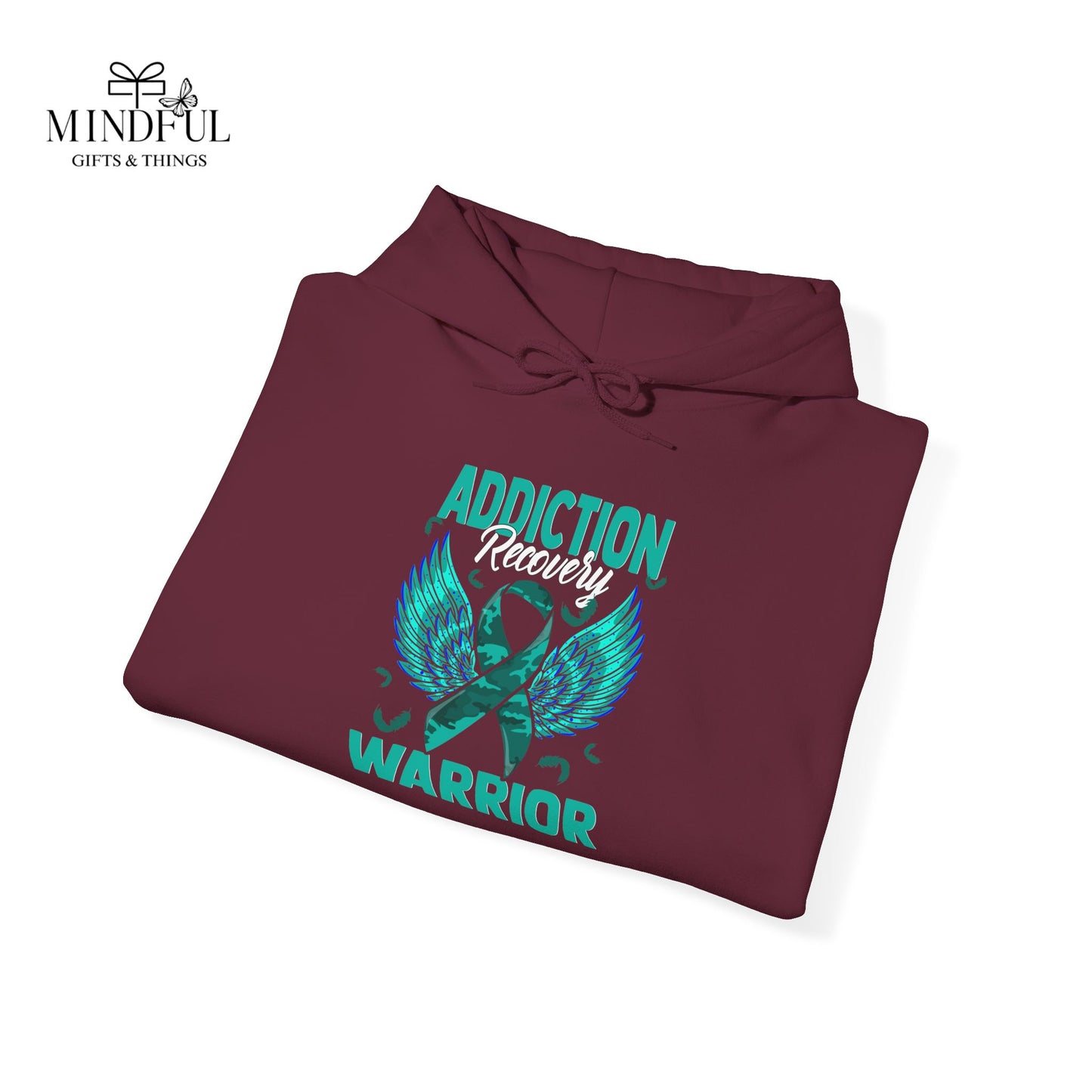 Addiction Warrior Hoodie — Recovery Support Ribbon Sweatshirt