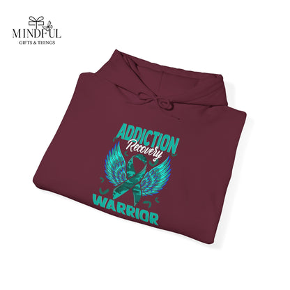 Addiction Warrior Hoodie — Recovery Support Ribbon Sweatshirt