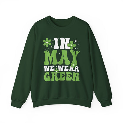 May the Green Crewneck Sweatshirt — St. Patrick’s Day Retro Floral Tee